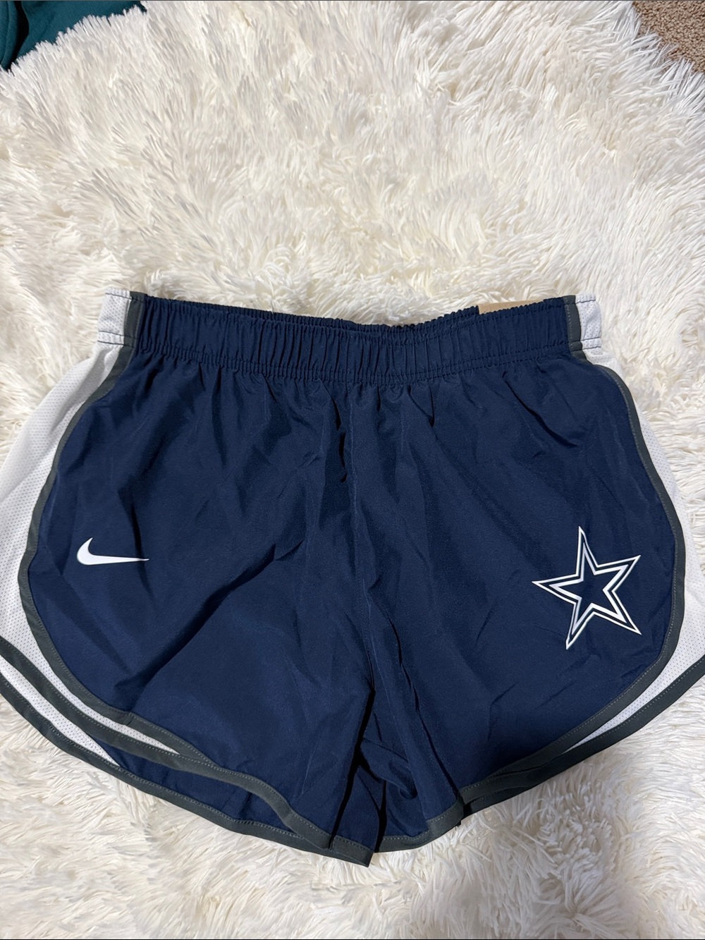 Nike Women’s Navy Athletic Shorts with Dallas Star Accent
